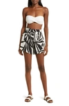 Vitamin A The Getaway Shorts Gcj Xs In Graphic Jungle Eco Linen