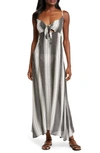 ELAN CUTOUT TIE FRONT MAXI COVER-UP SUNDRESS