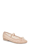 Dolce Vita Women's Cadel Pearls Embellished Mesh Ballet Flats In Blush Pearl