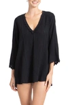 ROBIN PICCONE JO LACE TRIM COVER-UP TUNIC