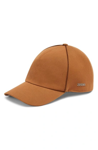 Zegna Cotton-wool Baseball Cap In Dark Foliage