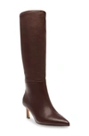 Steve Madden Lavan Pointed Toe Knee High Boot In Brown Leather