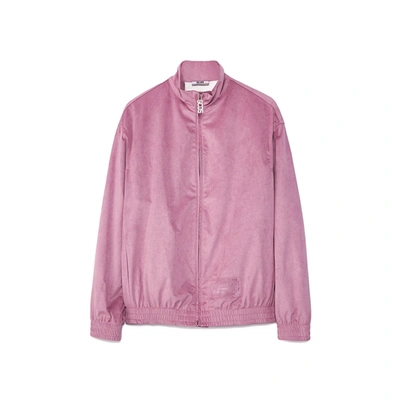 Gcds Alcantara Track Jacket In Pink