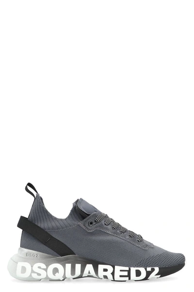 Dsquared2 Fly Knitted Sock-style Sneakers In Grey