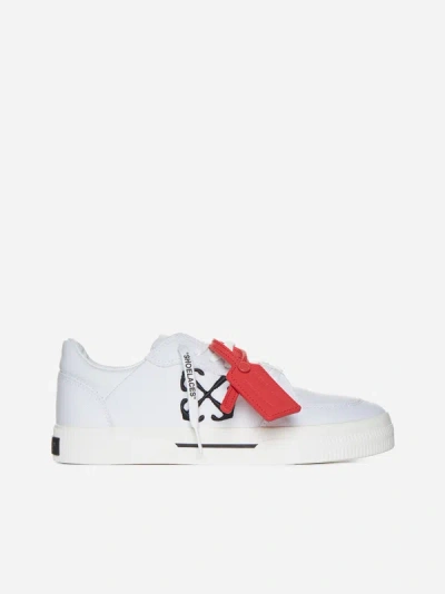 Off-white Low Vulcanized Canvas Trainers In White,black