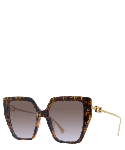 Fendi Women's 55mm Logo Butterfly Sunglasses In Crl