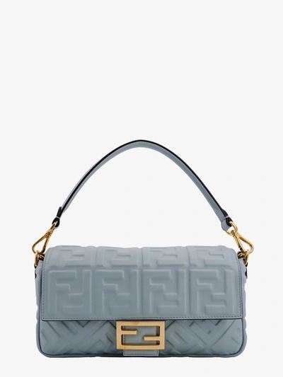 Fendi Baguette Bag In Ghiaia+blu+mirto