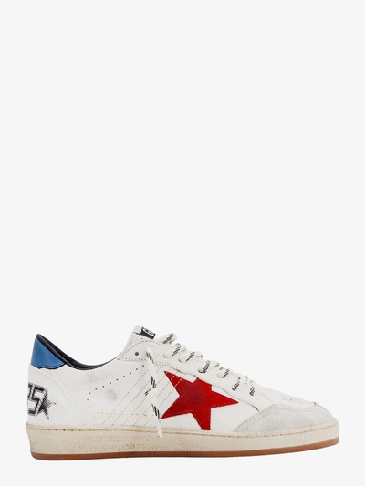 Golden Goose Ball Star Leather Sneakers In White