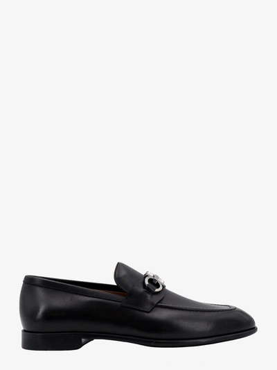 Ferragamo Leather Loafer In Black