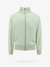 Palm Angels Logo-embroidered Zip-up Sweatshirt In Green