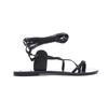 Manebi Ar Studio X Mnb Leather Sandals In Black