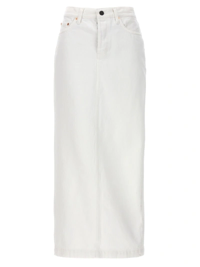 Wardrobe Nyc Denim Midi Skirt Skirts White