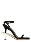 JACQUEMUS LES DOUBLES SANDALES SANDALS WHITE/BLACK