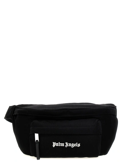 Palm Angels Logo Print Fanny Pack In Black