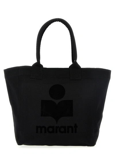 Isabel Marant Yenky Small Logo Canvas Tote Bag In Black