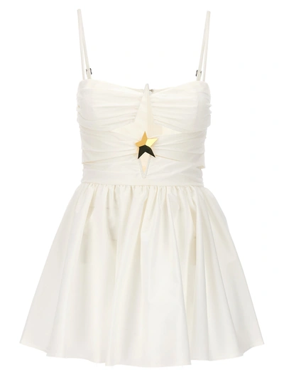 Area Women's Star Cut-out Poplin Minidress In White