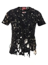 Diesel T-uncyna T-shirt In Distressed-optik In Black