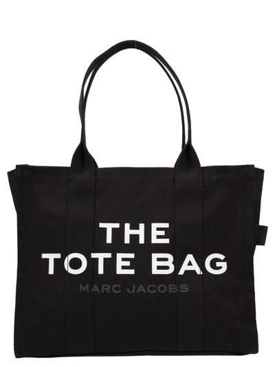 Marc Jacobs The Traveler Canvas Tote In Black
