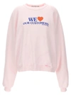 ALEXANDER WANG WE LOVE OUR CUSTOMERS SWEATSHIRT PINK