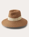 Helen Kaminski Easton Raffia Structured Hat In White