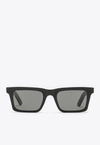 Retrosuperfuture X A Cold Wall Caro Rectangle-frame Sunglasses In Black