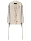Alanui Bright Hues Fringed Cardigan In Beige