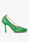 Bottega Veneta Green Stretch Sandals In Green