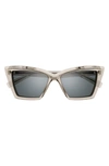 Saint Laurent 54mm Cat Eye Sunglasses In Beige