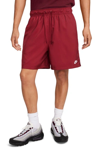 Nike Men's Club Flow Relaxed-fit 6" Drawstring Shorts In Red