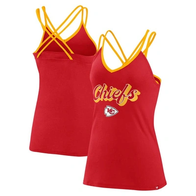 Fanatics Branded Red Kansas City Chiefs Go For It Strappy Crossback Tank Top