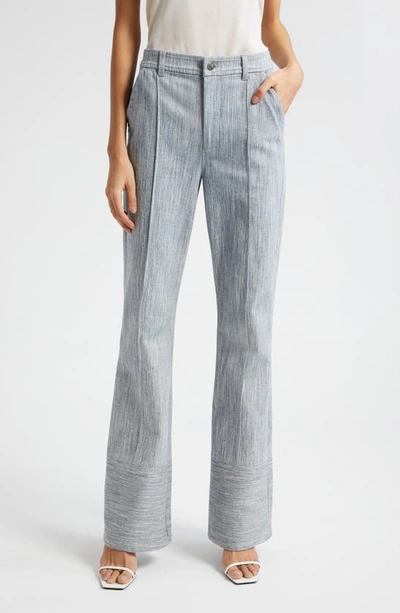 Cinq À Sept Evelyn High-rise Flared Jeans In Indigo/ White