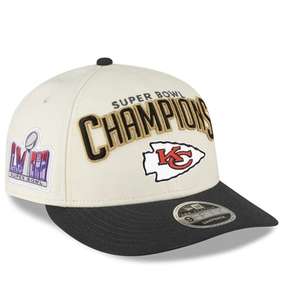 New Era Cream/black Kansas City Chiefs Super Bowl Lviii Champions Locker Room Low Profile 9fifty Ad