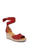 SARTO BY FRANCO SARTO CASEY ANKLE WRAP ESPADRILLE PLATFORM WEDGE SANDAL