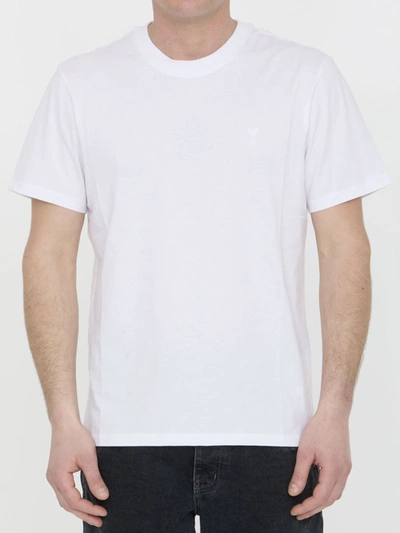 Ami Alexandre Mattiussi Ami De Coeur T-shirt In White