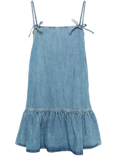 Ganni Mini Dress In Blue