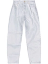 Ganni Stary Jeans In Silver