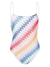 Missoni Mare Open-back Striped Metallic Crochet-knit Swimsuit In Multicolour