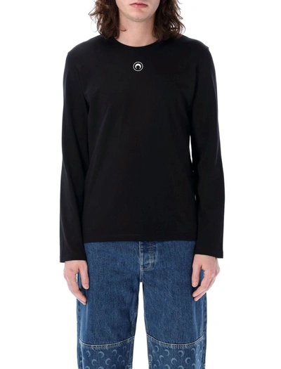 Marine Serre Tshirt Basic Moon Ls In Black