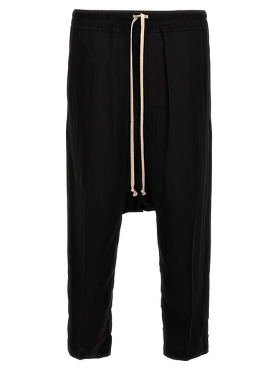 Rick Owens Lido Drawstring Cropped Pants Black