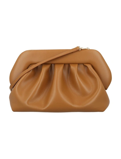 Themoirè Designer Handbags Clutch "bios" In Marron