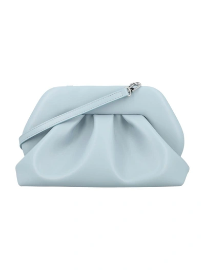 Themoirè Tia Vegan Fabric Clutch In Tormaline Light Blue