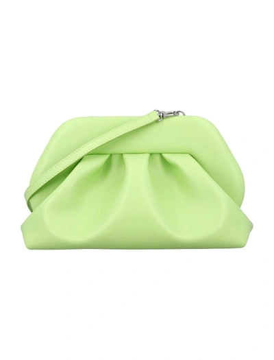 Themoirè Tia Vegan Fabric Clutch In Foliage Acid Green