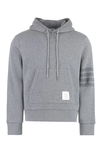 Thom Browne Knitted Hoodie In Grey