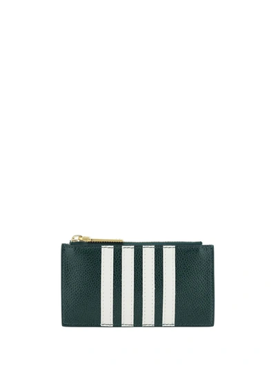 Thom Browne Coin Card Holder In Dk Green