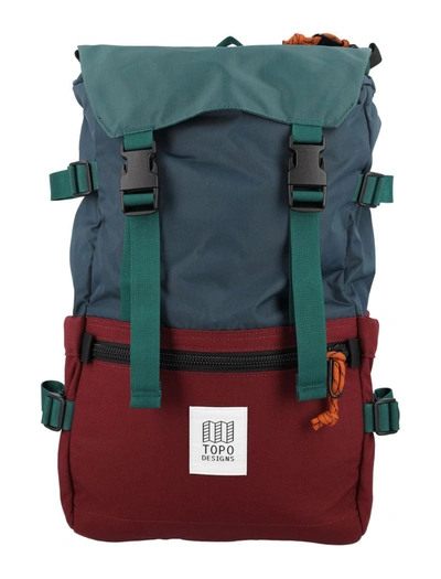 Topo Designs Rover Pack Classic In Zinfandel Botanic Green