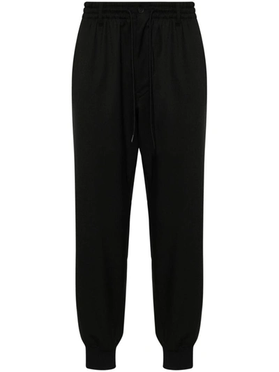 Y-3 Refined Woven Cuffed Tracksuit Bottoms In Black
