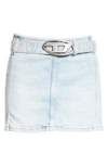 Diesel Denim Flip Mini Skirt In Denim