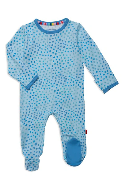 Magnetic Me Boys' Blue Sparkle Snug Fit Footie - Baby