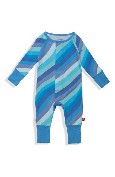 Magnetic Me Baby's Striped Convertible Coveralls In Blue