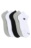 Z By Zella Sport 5-pack Ankle Socks In White -grey Multi